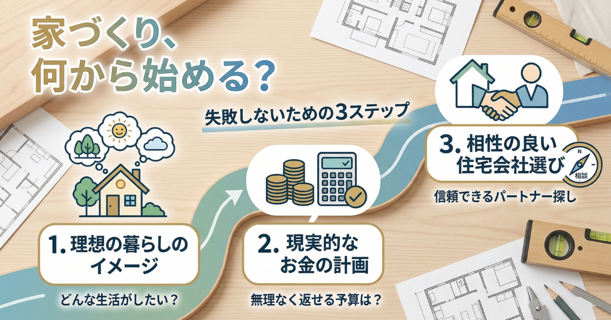家づくりは何から始める？失敗しないための3つのステップを解説