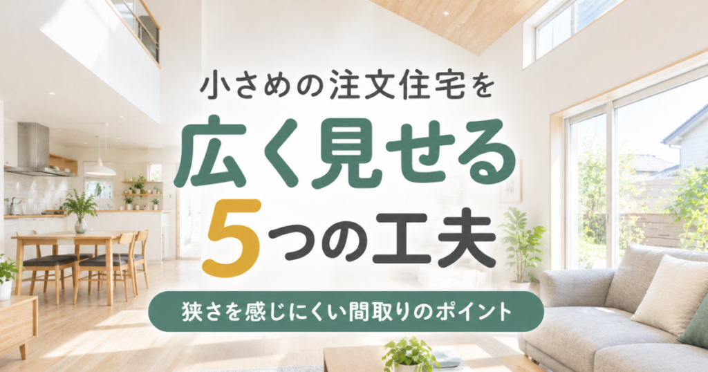 小さめの注文住宅を広く見せる5つの工夫｜狭さを感じにくい間取りのポイント