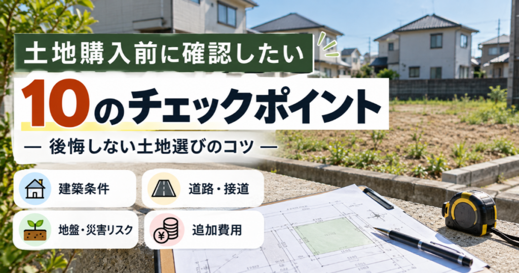 土地購入前に確認したい10のチェックポイント｜後悔しない土地選びのコツ